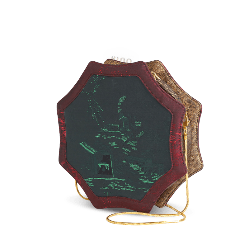 Ultra-Light Hexagonal Eco-Friendly Fabric Vintage Style Crossbody Bag 194g - Image 15