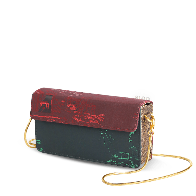 Ultra-Light Envelope Clutch Handbag Song Brocade in Recycled Fabric 133g - Image 15