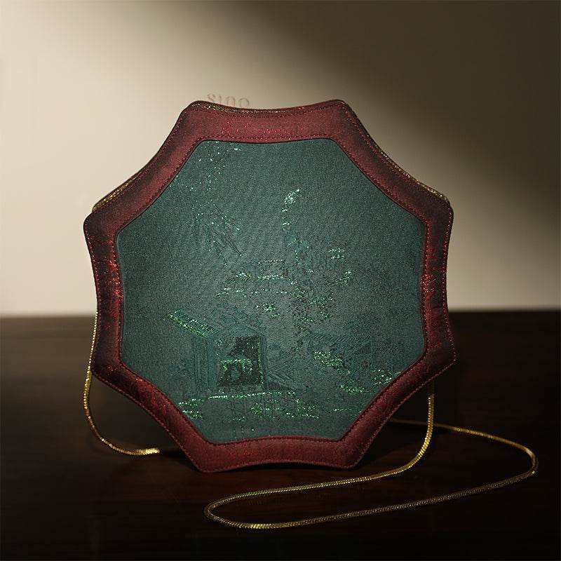 Ultra-Light Hexagonal Eco-Friendly Fabric Vintage Style Crossbody Bag 194g - Image 5