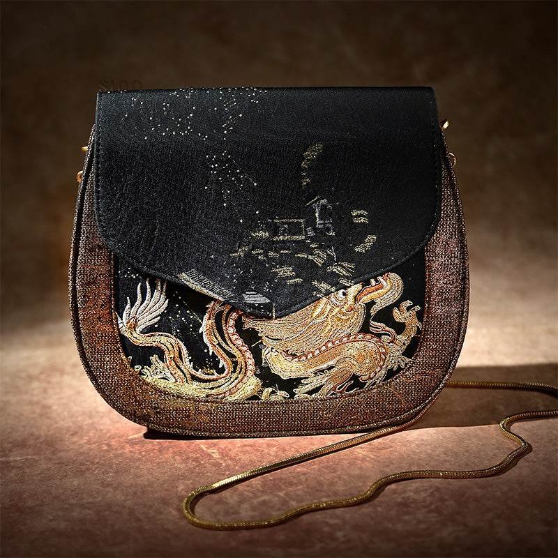 Saddle Loong Embroidered Bag – Ultra-Light 216g, Recycled Fabric & Hualuo Silk - Image 5