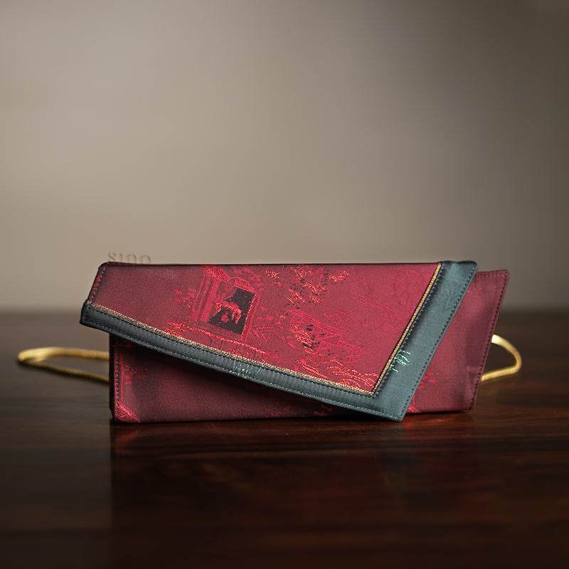 Ultra-Light Envelope Clutch Handbag in Recycled Fabric with Hualuo Silk 216g - Image 7