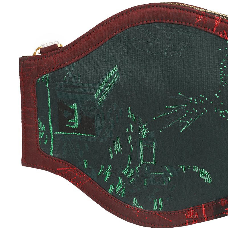 Ultra-Light Water Bottle-Shaped Song Brocade Vintage Style Crossbody Bag 164g - Image 5