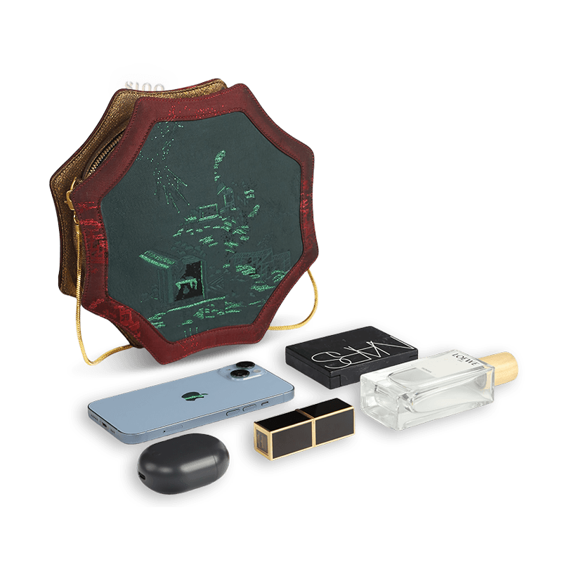 Ultra-Light Hexagonal Eco-Friendly Fabric Vintage Style Crossbody Bag 194g - Image 14