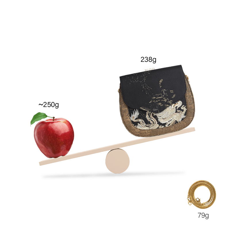 Saddle Loong Embroidered Bag – Ultra-Light 216g, Recycled Fabric & Hualuo Silk - Image 15