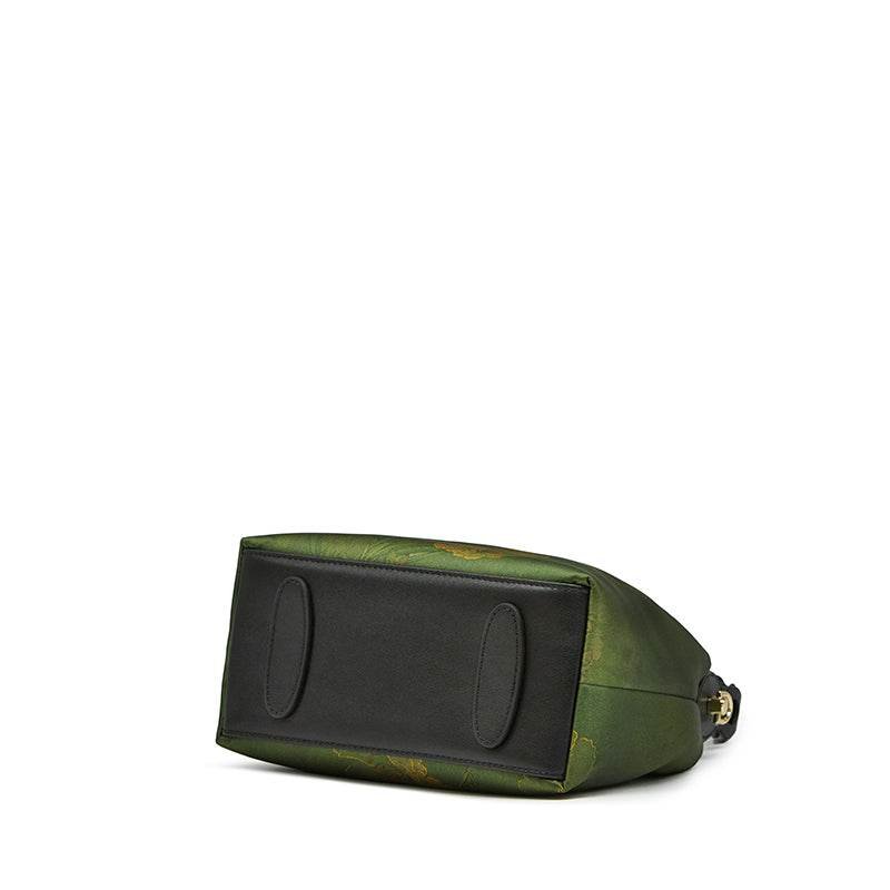 Xiangyunsha Silk Dark Green Mulberry Silk Shoulder Bag - Image 16