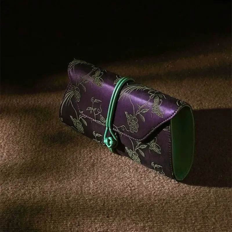 Xiangyunsha Silk Vintage New Chinese-Style Evening Clutch Wallet - Image 15