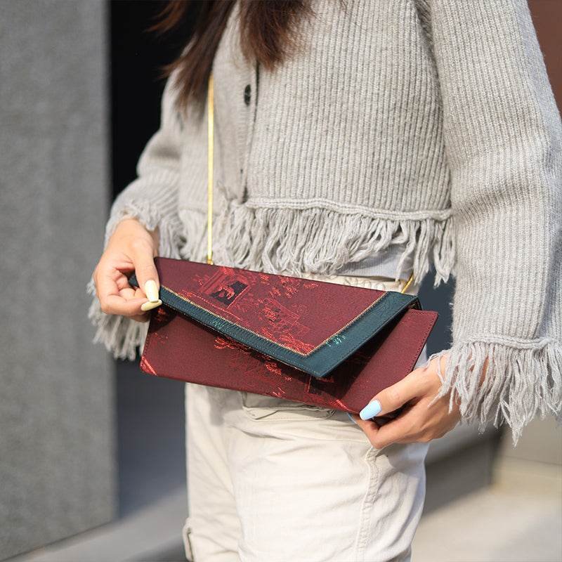 Ultra-Light Envelope Clutch Handbag in Recycled Fabric with Hualuo Silk 216g - Image 3