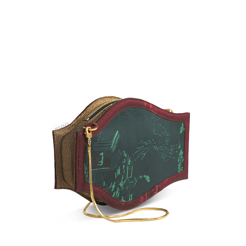 Ultra-Light Water Bottle-Shaped Song Brocade Vintage Style Crossbody Bag 164g - Image 19