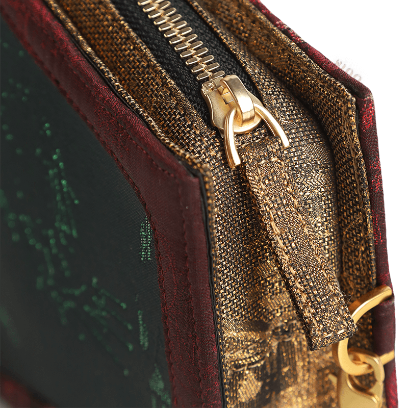 Ultra-Light Water Bottle-Shaped Song Brocade Vintage Style Crossbody Bag 164g - Image 10