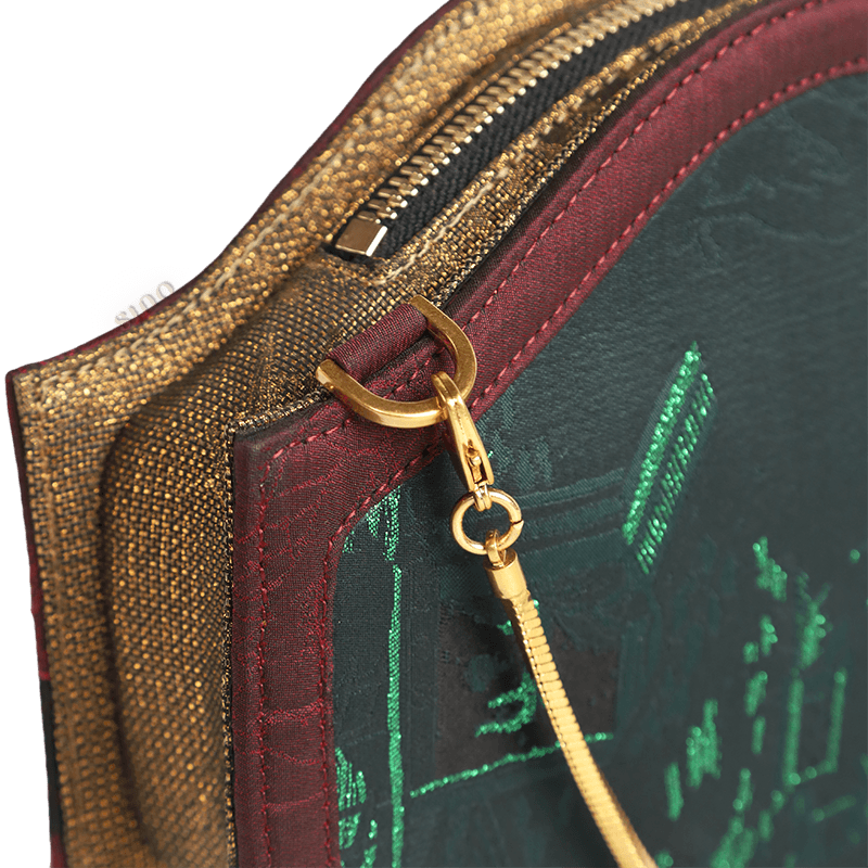 Ultra-Light Water Bottle-Shaped Song Brocade Vintage Style Crossbody Bag 164g - Image 9