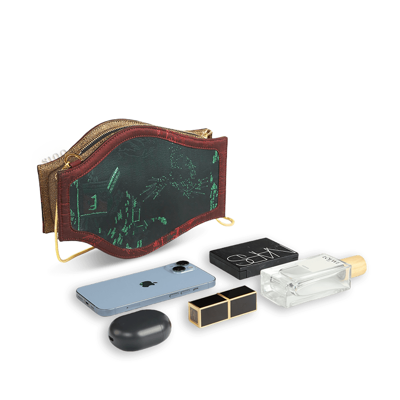 Ultra-Light Water Bottle-Shaped Song Brocade Vintage Style Crossbody Bag 164g - Image 17