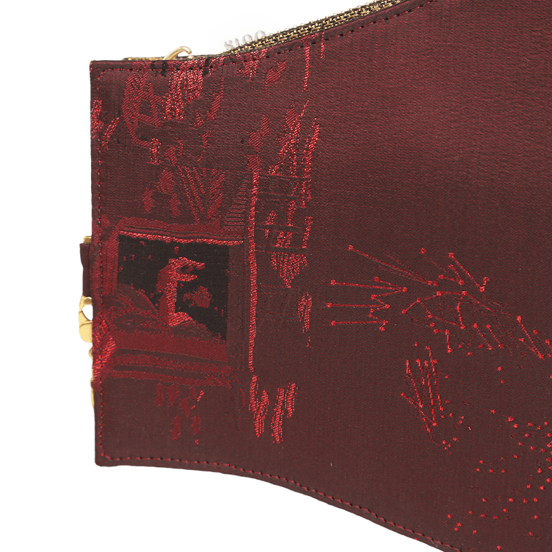 Ultra-Light Water Bottle-Shaped Song Brocade Vintage Style Crossbody Bag 164g - Image 7