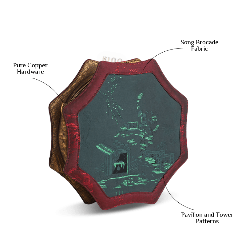 Ultra-Light Hexagonal Eco-Friendly Fabric Vintage Style Crossbody Bag 194g - Image 12