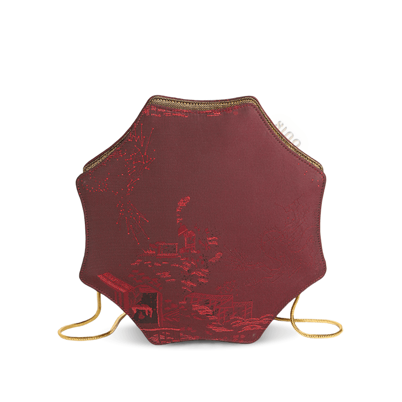 Ultra-Light Hexagonal Eco-Friendly Fabric Vintage Style Crossbody Bag 194g - Image 16