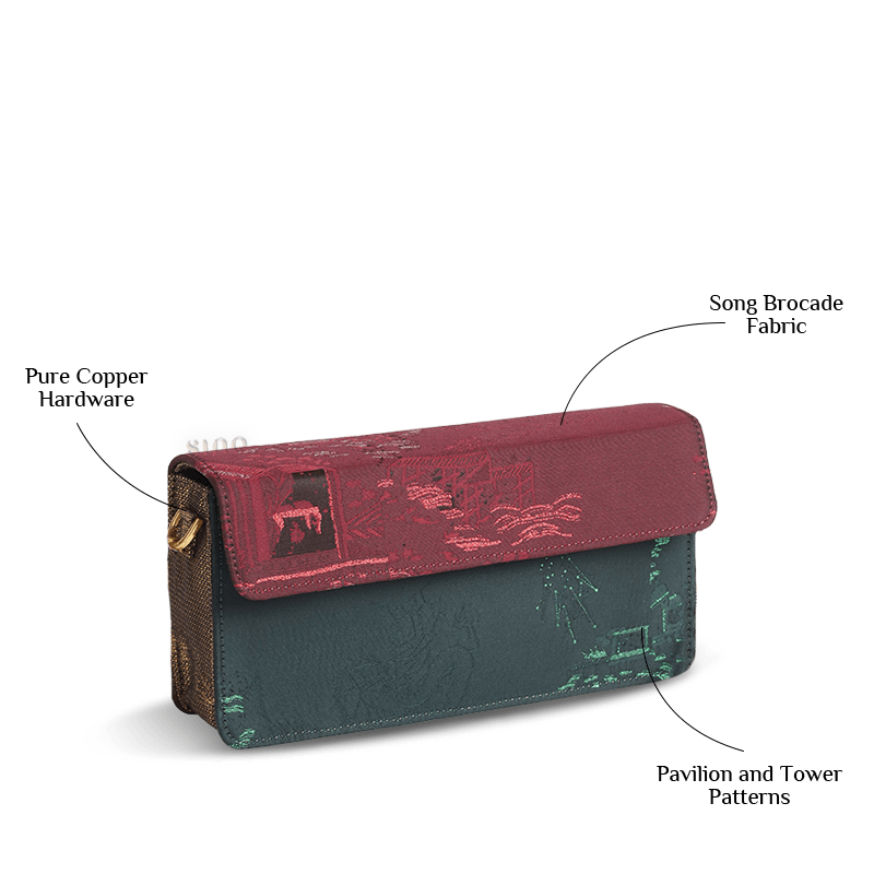 Ultra-Light Envelope Clutch Handbag Song Brocade in Recycled Fabric 133g - Image 12