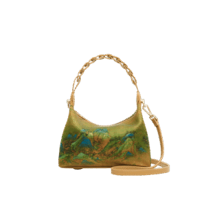 Chinese Painting Xiangyunsha Silk Shoulder Bag Designer Handbag