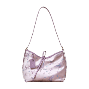 Handcraft Brocade Jacquard Purple Large-Capacity Chinoiserie Tote Bag