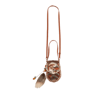 Embroidery Retro Crossbody Phone Wallet Squirrel and Hazel