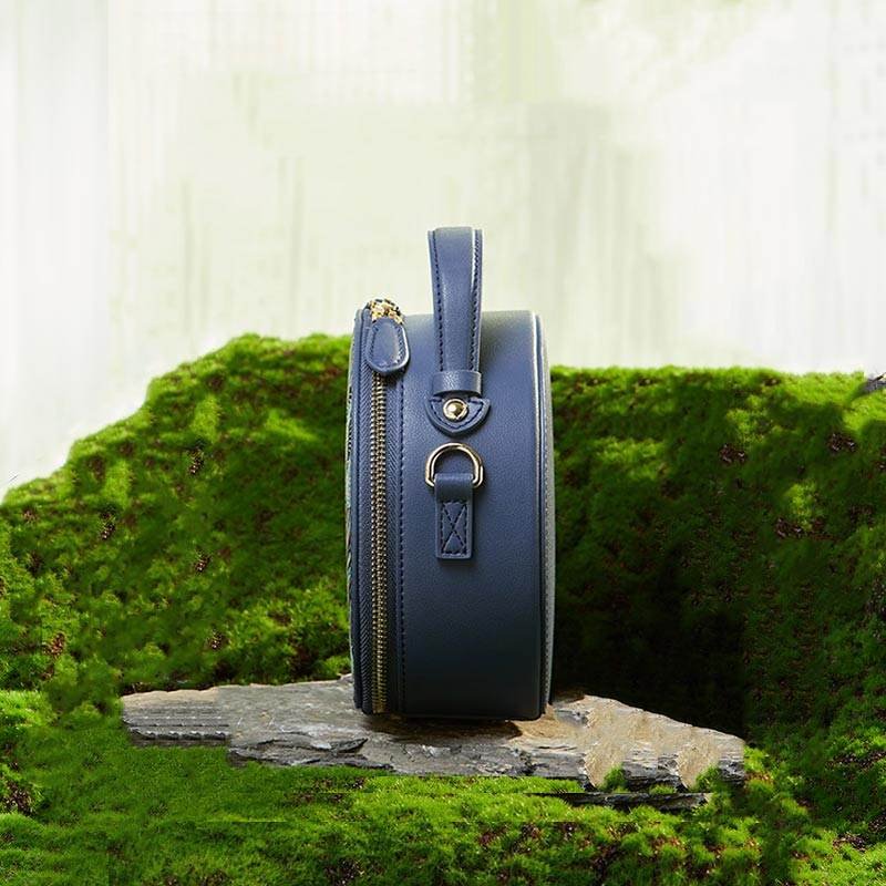 Song Brocade Silk Vintage Round Bag - Image 5