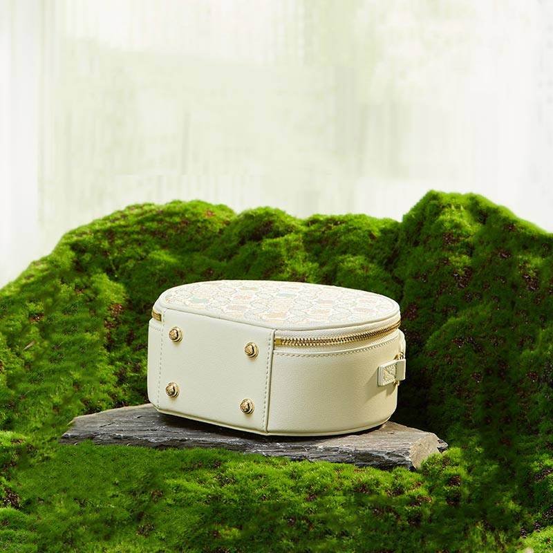 Song Brocade Silk Vintage Round Bag - Image 6