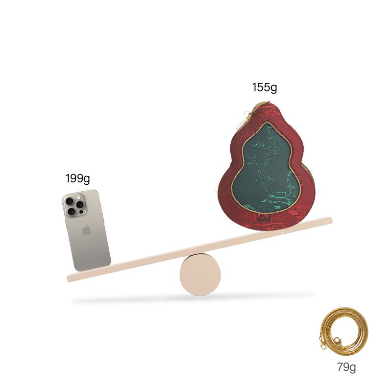 Ultra-Light Gourd Bag Graphene Recycled Fabric Hualuo Silk Luxury Design 155g - Image 15