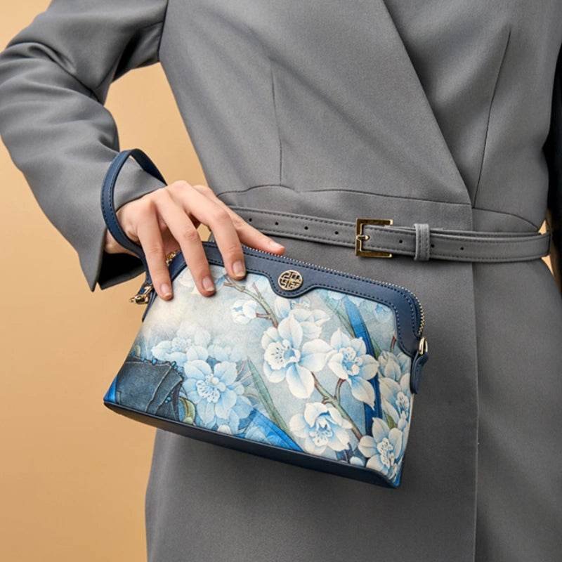 Mulberry Silk Handcrafted Flower Clutch Bag Women Wallet Eveing Purse - Image 4